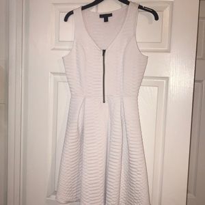 White pleated dress